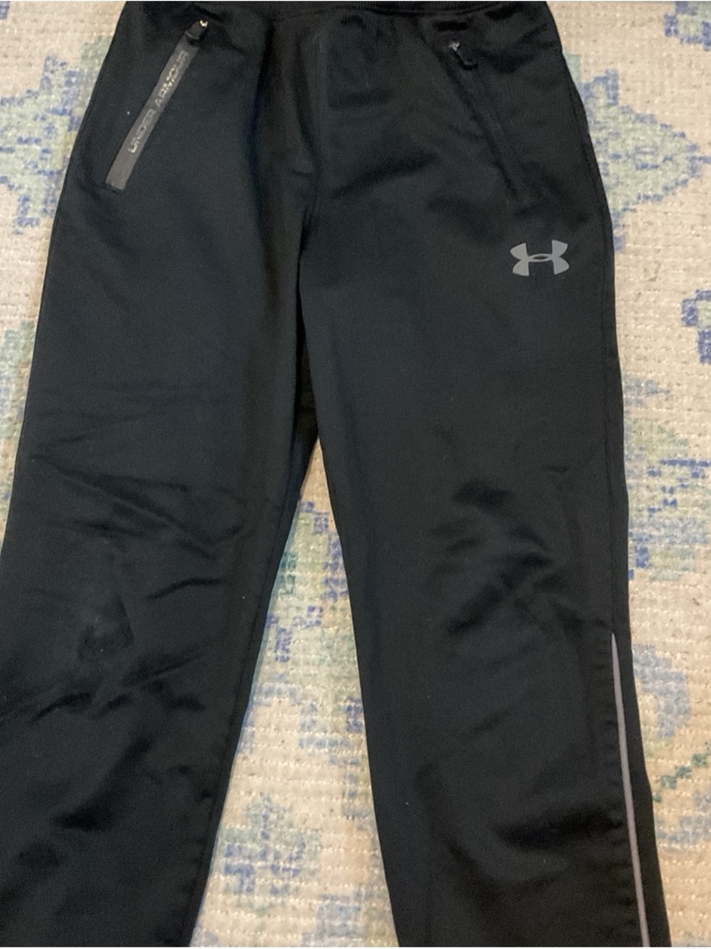 Under Armour Kids Black Jogger Sweatpants with Reflective Logo